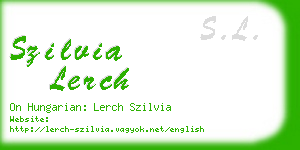 szilvia lerch business card